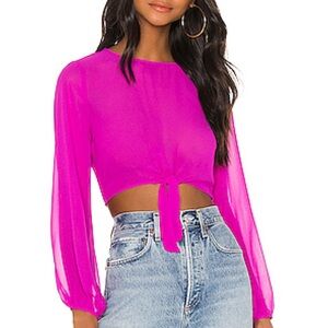 Superdown Jemma Tie Front Shirt